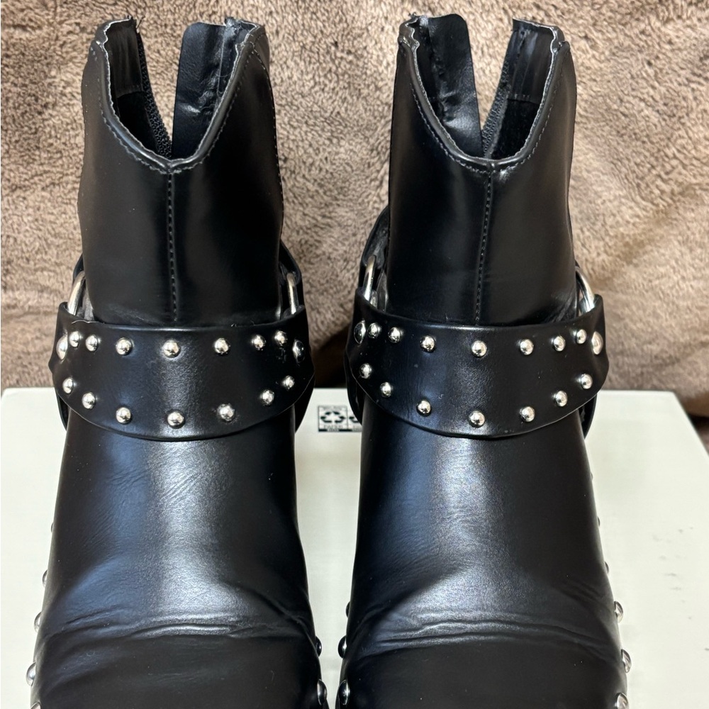 Studded Black Ankle Boots